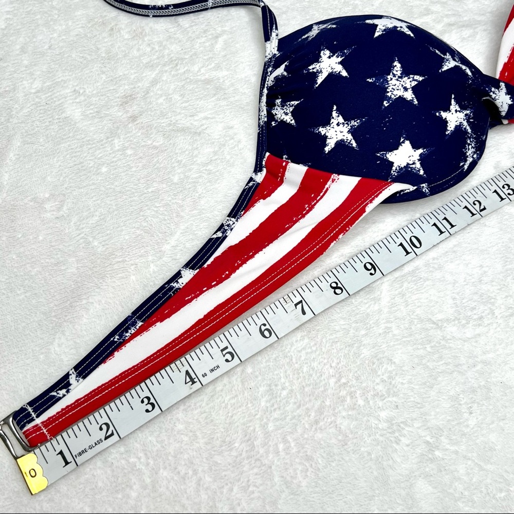❌SOLD❌ Xhilaration Stars & Stripes Underwire Bikini Top, Red White Blue, L - Picture 10 of 17